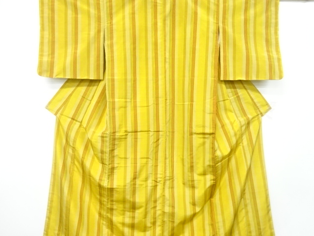 JAPANESE KIMONO / ANTIQUE KIMONO / SILK / YONEZAWA TSUMUGI / WOVEN STRIPE
